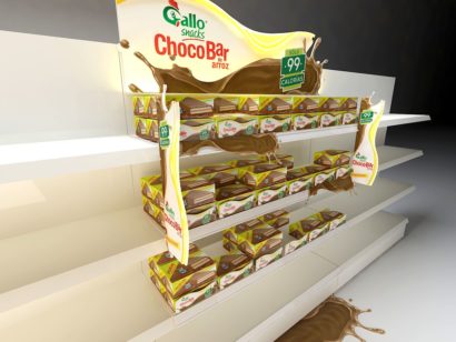 exhibidor / góndola Gallo chococrunch